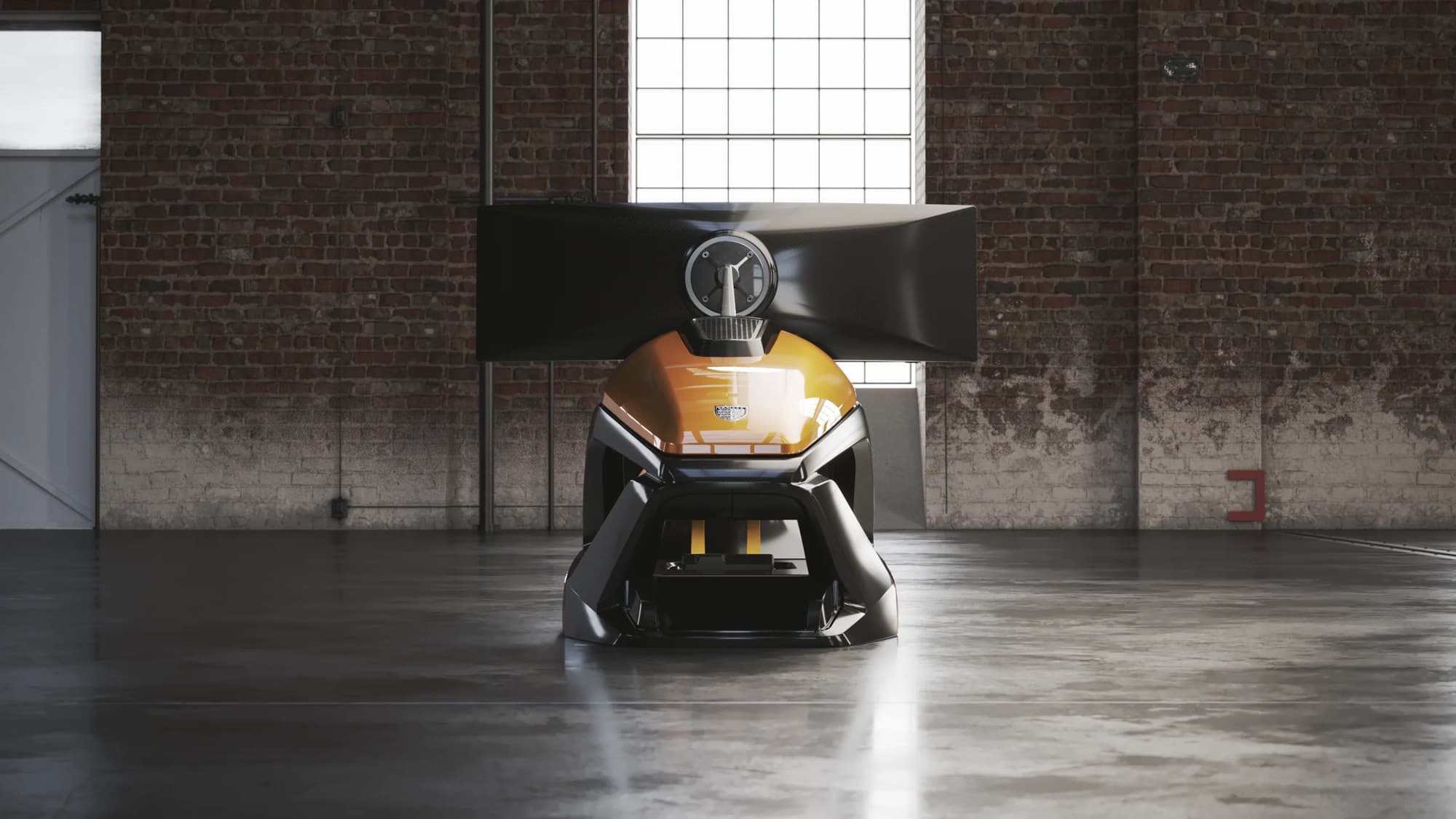 Enclosed racing simulator pod