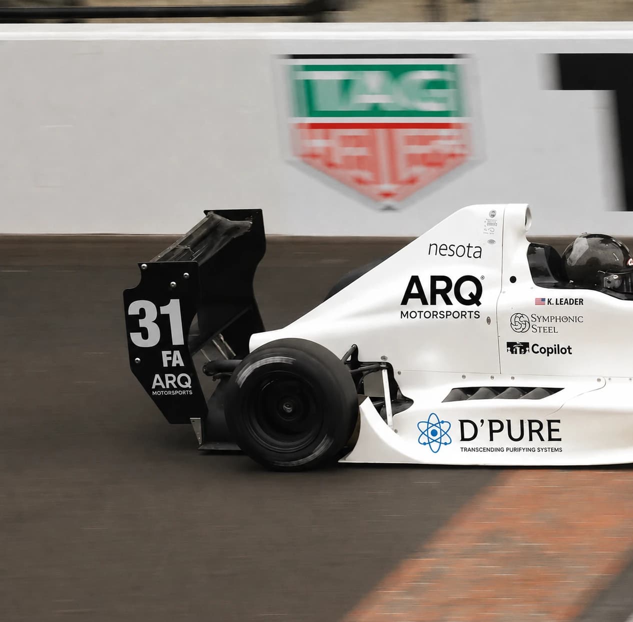 ARQ Motorsports Formula car #31 at speed